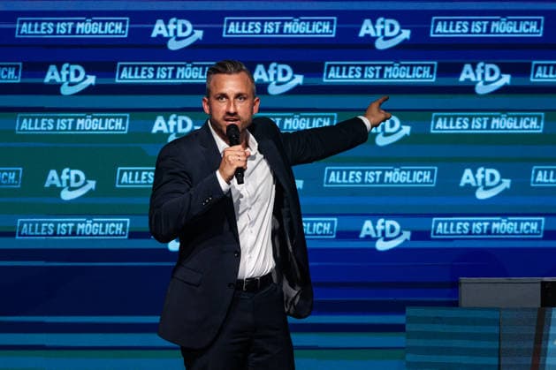 Ulrich Siegmund (AfD, Sachsen-Anhalt) - Wahlkampfauftaktveranstaltung der AfD Sachsen-Anhalt in der Messe Magdeburg am Sonnabend, den 18. Juli 2026 in Magdeburg. *** Ulrich Siegmund, AfD, Saxony-Anhalt: Kickoff event for the AfD Saxony-Anhalt election campaign at the Magdeburg Exhibition Center on Saturday, July 18, 2026, in Magdeburg