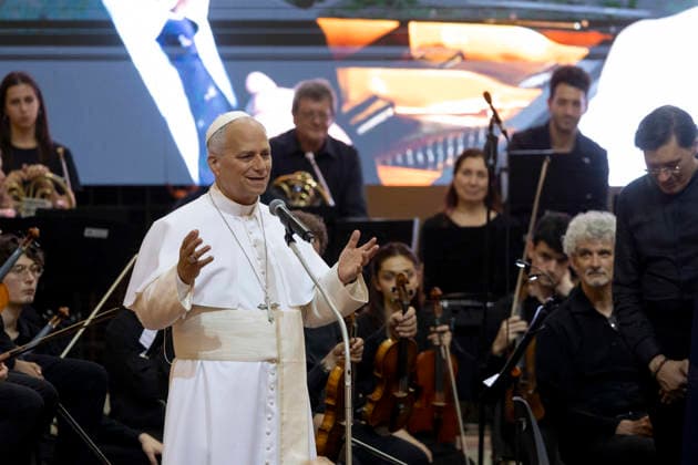 July 18, 2026, Roma, Italia: Pope Leo XIV, attends the concert in Castel Gandolfo, Italy, 18 July 2026 .ANSA MASSIMO PERCOSSI Roma Italia  - ZUMAa110 20260718_zaf_a110_005 Copyright: xMassimoxPercossix
