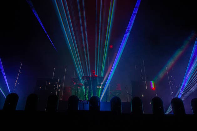 Jean Michel Jarre live in Modena, Italy - 18 Jul 2026 French musician and electronic music pioneer Jean-Michel Jarre performs live on stage at Piazza Roma in Modena for the Grand Finale of the Jazz Open Modena festival. The show, tour s only Italian date, fused music and technological innovation through the use of monumental lasers, artificial intelligence, and architectural mapping. Modena Italy Copyright: xCarloxVerganix xSOPAxImagesx JMJ26