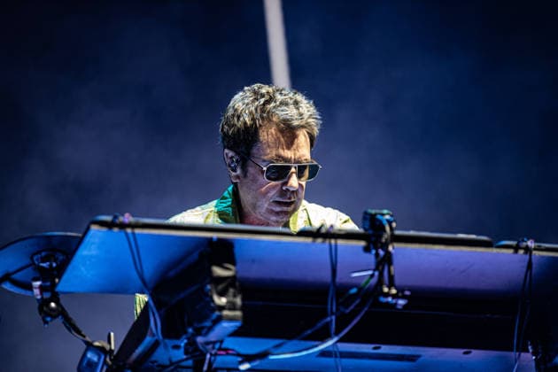Jean Michel Jarre live in Modena, Italy - 18 Jul 2026 French musician and electronic music pioneer Jean-Michel Jarre performs live on stage at Piazza Roma in Modena for the Grand Finale of the Jazz Open Modena festival. The show, tour s only Italian date, fused music and technological innovation through the use of monumental lasers, artificial intelligence, and architectural mapping. Modena Italy Copyright: xCarloxVerganix xSOPAxImagesx JMJ26(21)
