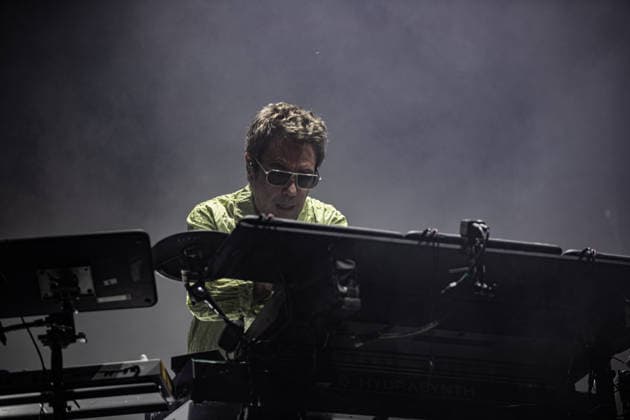 Jean Michel Jarre live in Modena, Italy - 18 Jul 2026 French musician and electronic music pioneer Jean-Michel Jarre performs live on stage at Piazza Roma in Modena for the Grand Finale of the Jazz Open Modena festival. The show, tour s only Italian date, fused music and technological innovation through the use of monumental lasers, artificial intelligence, and architectural mapping. Modena Italy Copyright: xCarloxVerganix xSOPAxImagesx JMJ26(22)
