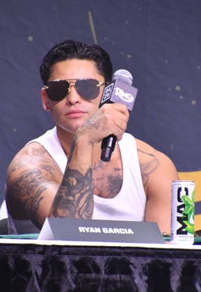 NEW YORK, NY - JULY 18: Ryan Garcia pictured during Zuffa Boxing Press Conference on day 3 of Fanatics Fest NYC on July 18, 2026 at Javits Center in New York City. Copyright: xmpi099 MediaPunchx