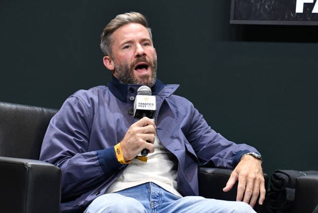 NEW YORK, NY - JULY 18: Julian Edelman during Exciting Mics with Cooper DeJean and Reed Blankenship at day 3 of Fanatics Fest NYC on July 18, 2026 at Javits Center in New York City. Copyright: xmpi099 MediaPunchx
