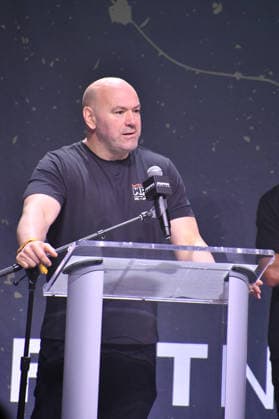 NEW YORK, NY - JULY 18: Dana White pictured during Zuffa Boxing Press Conference on day 3 of Fanatics Fest NYC on July 18, 2026 at Javits Center in New York City. Copyright: xmpi099 MediaPunchx