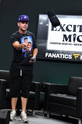 NEW YORK, NY - JULY 18: Cooper DeJean during Exciting Mics with Cooper DeJean and Reed Blankenship at day 3 of Fanatics Fest NYC on July 18, 2026 at Javits Center in New York City. Copyright: xmpi099 MediaPunchx