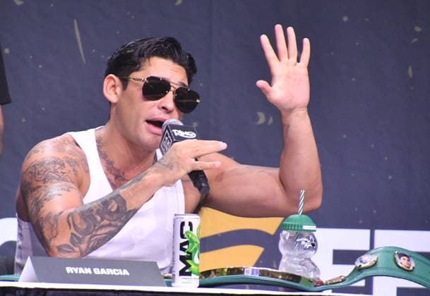 NEW YORK, NY - JULY 18: Ryan Garcia pictured during Zuffa Boxing Press Conference on day 3 of Fanatics Fest NYC on July 18, 2026 at Javits Center in New York City. Copyright: xmpi099 MediaPunchx