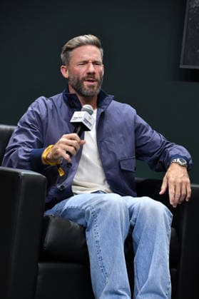 NEW YORK, NY - JULY 18: Julian Edelman during Exciting Mics with Cooper DeJean and Reed Blankenship at day 3 of Fanatics Fest NYC on July 18, 2026 at Javits Center in New York City. Copyright: xmpi099 MediaPunchx