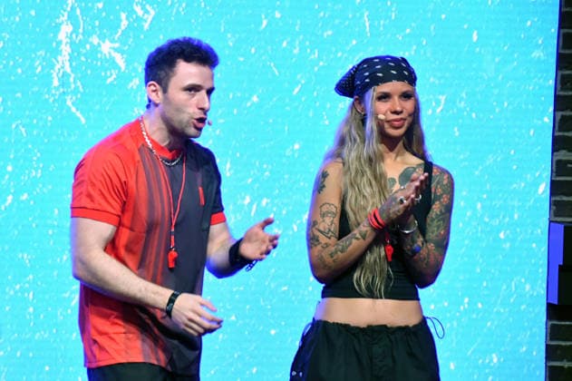 NEW YORK, NY - JULY 18: Austin Show and Kiera Please pictured during Netflix Games and FIFA: The Couch Cup on day 3 of Fanatics Fest NYC on July 18, 2026 at Javits Center in New York City. Copyright: xmpi099 MediaPunchx