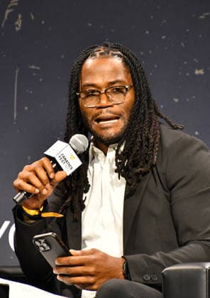 NEW YORK, NY - JULY 18: Mike Robinson pictured during Da Get Got with Marshawn Lynch and Mike Robinson on day 3 of Fanatics Fest NYC on July 18, 2026 at Javits Center in New York City. Copyright: xmpi099 MediaPunchx