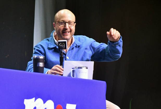 NEW YORK, NY - JULY 18: Roger Bennett pictured during Men in Blazers on day 3 of Fanatics Fest NYC on July 18, 2026 at Javits Center in New York City. Copyright: xmpi099 MediaPunchx