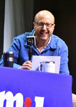 NEW YORK, NY - JULY 18: Roger Bennett pictured during Men in Blazers on day 3 of Fanatics Fest NYC on July 18, 2026 at Javits Center in New York City. Copyright: xmpi099 MediaPunchx
