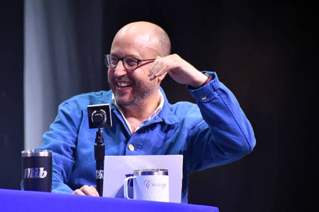 NEW YORK, NY - JULY 18: Roger Bennett pictured during Men in Blazers on day 3 of Fanatics Fest NYC on July 18, 2026 at Javits Center in New York City. Copyright: xmpi099 MediaPunchx