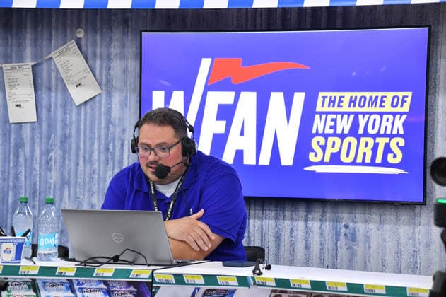 NEW YORK, NY - JULY 18: Chris Mcmonigle during WFAN Sports Radio Luve Broadcast at day 3 of Fanatics Fest NYC on July 18, 2026 at Javits Center in New York City. Copyright: xmpi099 MediaPunchx