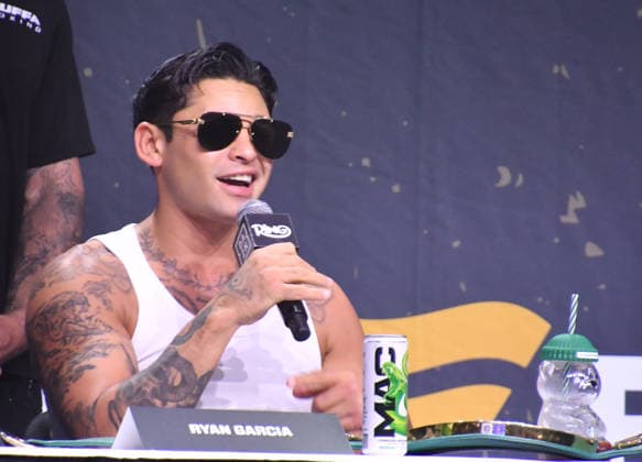 NEW YORK, NY - JULY 18: Ryan Garcia pictured during Zuffa Boxing Press Conference on day 3 of Fanatics Fest NYC on July 18, 2026 at Javits Center in New York City. Copyright: xmpi099 MediaPunchx