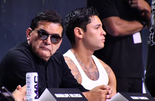 NEW YORK, NY - JULY 18: Henry Garcia and Ryan Garcia pictured during Zuffa Boxing Press Conference on day 3 of Fanatics Fest NYC on July 18, 2026 at Javits Center in New York City. Copyright: xmpi099 MediaPunchx