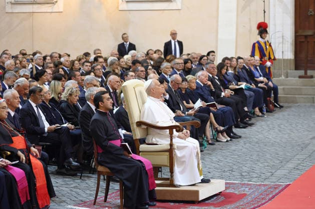 ITALY - POPE LEO XIV ATTENDS A CONCERT IN THE APOSTOLIC PALACE AT THE SUMMER PAPAL RESIDENCE IN CASTEL GANDOLFO - 2026 7 18 Italy, Castel Gandolfo, Vatican, 2026 7 18.Pope Leo XIV attend a concert in the Apostolic Palace at the summer papal residence in Castel Gandolfo EDITORIAL USE ONLY - NO BOOKS Copyright: xGgalazkax