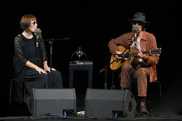Liedabend Lied.Fest II , mit Sigrid Horn und Ernst Molden, im Rahmen der Salzkammergut Festwochen Gmunden, im Stadttheater Gmunden, fotografiert am 18.07.26. Das Bild zeigt die Musikerin und Liedermacherin Sigrid Horn und den Musiker Ernst Molden 2026 - Liedabend Lied.Fest II , mit Sigrid Horn und Ernst Molden, im Rahmen der Salzkammergut Festwochen Gmunden, im Stadttheater Gmunden, am 18.07.26 *** Song Recital Festival II, featuring Sigrid Horn and Ernst Molden, as part of the Salzkammergut Festival in Gmunden, at the Gmunden City Theater, photographed on July 18, 2026. The photo shows musician and songwriter Sigrid Horn and musician Ernst Molden. 2026 Song Recital Lied Fest II, featuring Sigrid Horn and Ernst Molden, as part of the Sa