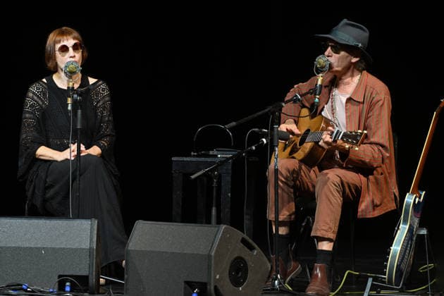 Liedabend Lied.Fest II , mit Sigrid Horn und Ernst Molden, im Rahmen der Salzkammergut Festwochen Gmunden, im Stadttheater Gmunden, fotografiert am 18.07.26. Das Bild zeigt die Musikerin und Liedermacherin Sigrid Horn und den Musiker Ernst Molden 2026 - Liedabend Lied.Fest II , mit Sigrid Horn und Ernst Molden, im Rahmen der Salzkammergut Festwochen Gmunden, im Stadttheater Gmunden, am 18.07.26 *** Song Recital Festival II, featuring Sigrid Horn and Ernst Molden, as part of the Salzkammergut Festival in Gmunden, at the Gmunden City Theater, photographed on July 18, 2026. The photo shows musician and songwriter Sigrid Horn and musician Ernst Molden. 2026 Song Recital Lied Fest II, featuring Sigrid Horn and Ernst Molden, as part of the Sa