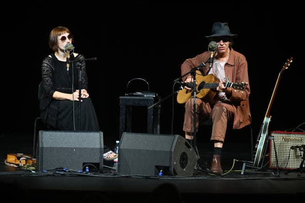 Liedabend Lied.Fest II , mit Sigrid Horn und Ernst Molden, im Rahmen der Salzkammergut Festwochen Gmunden, im Stadttheater Gmunden, fotografiert am 18.07.26. Das Bild zeigt die Musikerin und Liedermacherin Sigrid Horn und den Musiker Ernst Molden 2026 - Liedabend Lied.Fest II , mit Sigrid Horn und Ernst Molden, im Rahmen der Salzkammergut Festwochen Gmunden, im Stadttheater Gmunden, am 18.07.26 *** Song Recital Festival II, featuring Sigrid Horn and Ernst Molden, as part of the Salzkammergut Festival in Gmunden, at the Gmunden City Theater, photographed on July 18, 2026. The photo shows musician and songwriter Sigrid Horn and musician Ernst Molden. 2026 Song Recital Lied Fest II, featuring Sigrid Horn and Ernst Molden, as part of the Sa