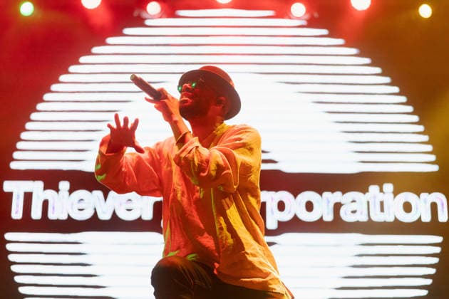 July 19, 2026, Belgrade, Central Serbia, Serbia: 2026718, Belgrade, Serbia -American electronic music band Thievery Corporation perform live on stage during a concert at the Open Air Corner in Luka Beograd. LIF MR performs on stage. Belgrade Serbia  - ZUMAd223 20260719_zip_d223_014 Copyright: xMarkoxDimicx