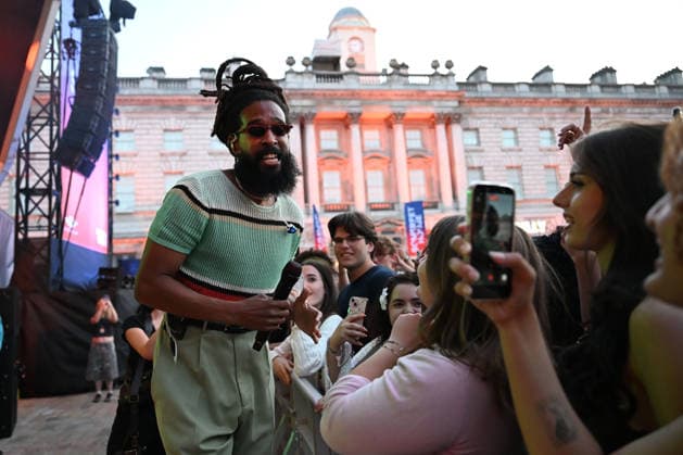 Thee Sacred Souls performing at Somerset House in London LONDON, ENGLAND - JULY 18: Josh Lane of ˜Thee Sacred Souls™™ performing at Somerset House during Somerset House Series on July 18, 2026 in London, England. CAP MAR MAR Great Britain UK Copyright: xMartinxHarris CapitalxPicturesx