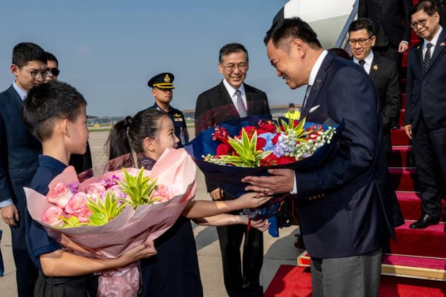 (260719) -- BEIJING, July 19, 2026 -- Thai Prime Minister Anutin Charnvirakul arrives in Beijing, capital of China, July 19, 2026. From July 16 to 20, Thai Prime Minister Anutin Charnvirakul is making his first official visit to China since taking office. Prior to Beijing, he attended the 2026 World AI Conference and High-Level Meeting on Global AI Governance in Shanghai and visited Sichuan Province. ) CHINA-BEIJING-THAI PM-ARRIVAL (CN) ZhangxXiaoyu 