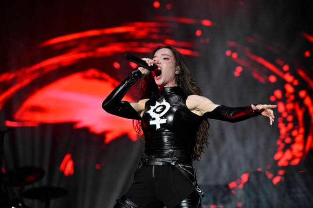 Singer Lauren Hart of Swedish metal band Arch Enemy performs during the International Music Festival Masters of Rock in Vizovice near Zlin, Czech Republic, on July 18, 2026. (CTKxPhoto DaliborxGluck) CTKPhotoP2026071900266  CTKPhotoP2026071900266