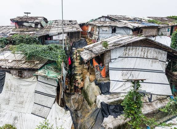 Monsoon rains heighten landslide risks in Rohingya refugee camps COX S BAZAR, BANGLADESH JULY 19, 2026: Rohingya refugees live in makeshift shelters on steep hillsides at a refugee camp in Cox s Bazar during the monsoon season. Heavy rainfall increases the risk of landslides and flooding, while muddy conditions, damaged infrastructure and limited access to clean water and sanitation pose additional health and safety challenges for hundreds of thousands of displaced residents. Cox s Bazar Bangladesh Copyright: x xMdxshamimxUlxislamx xJNAxPressx