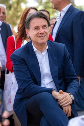 Italy: Giuseppe Conte in Palermo for against mafia s debate Giuseppe Conte, Five Stars Movement s leader, is in Palermo for the against the mafia debate. Palermo Italy Copyright: AntonioxMelita
