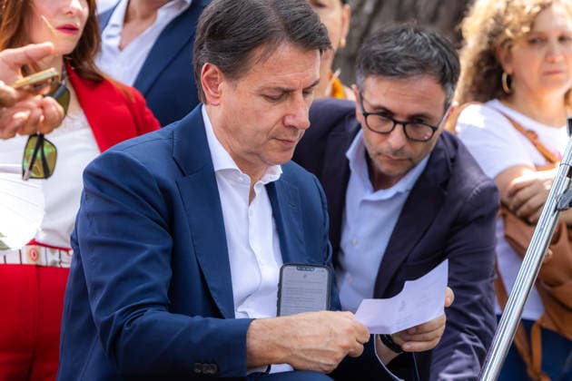 Italy: Giuseppe Conte in Palermo for against mafia s debate Giuseppe Conte, Five Stars Movement s leader, is in Palermo for the against the mafia debate. Palermo Italy Copyright: AntonioxMelita