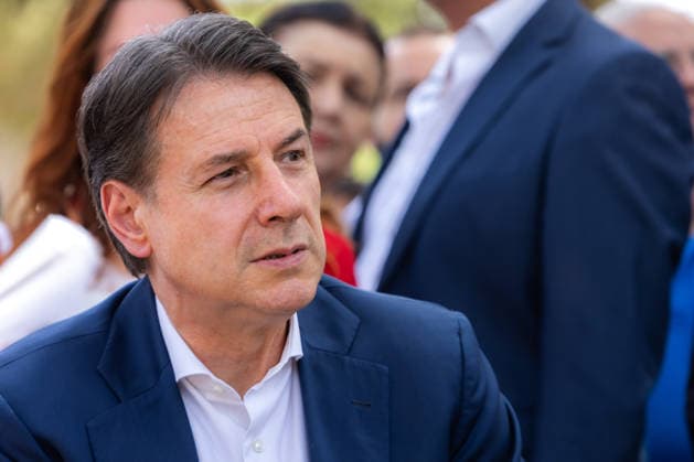 Italy: Giuseppe Conte in Palermo for against mafia s debate Giuseppe Conte, Five Stars Movement s leader, is in Palermo for the against the mafia debate. Palermo Italy Copyright: AntonioxMelita
