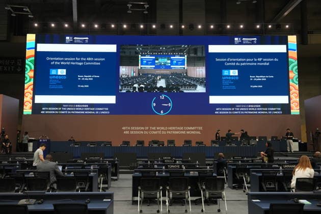 BUSAN, SOUTH KOREA - JULY 19: The opening ceremony of 48th session of the UNESCO World Heritage Committee is in progress on July 19, 2026 in Busan, South Korea. The event brought together around 3,000 participants to consider new World Heritage nominations and discuss the protection of cultural and natural heritage sites.  Copyright: xChinaxNewsxServicex 111655235337