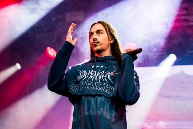 Tommy Cash live at G! Festival 2026 Sydregote, Faroe Island. 18th, July 2026. The Estonian rapper Tommy Cash performs a live concert during the Faroese music festival G! Festival 2026 in Sydregote. Faroe Islands, SyÃ°rugota  Copyright: xGonzalesxPhoto LassexLagonix