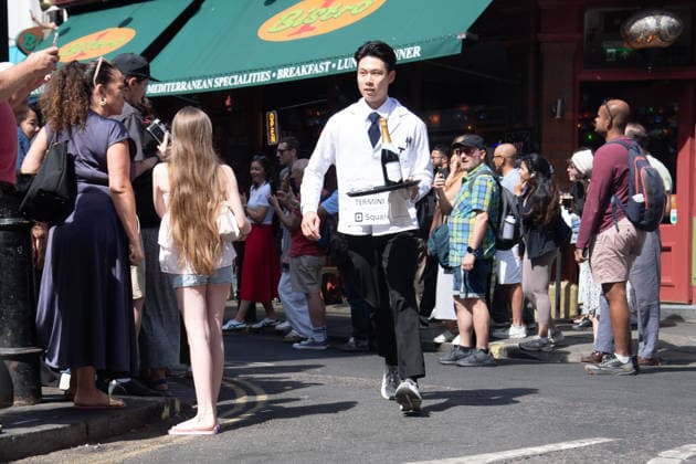SOHO Waiters Race at SOHO, London, UK - Sun 19 July 2026 Waiters from various London restaurants take part in the annual SOHO Waiters Race, balancing a champagne bottle and a glass around SOHO in London, England, UK on Sunday 19 July 2026 as part of the SOHO Village Fete., Credit:Justin Ng Avalon UK, England, London, SOHO  Copyright: xJustinxNgx xAvalonx 1117372186