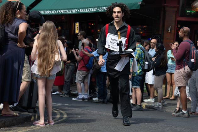 SOHO Waiters Race at SOHO, London, UK - Sun 19 July 2026 Waiters from various London restaurants take part in the annual SOHO Waiters Race, balancing a champagne bottle and a glass around SOHO in London, England, UK on Sunday 19 July 2026 as part of the SOHO Village Fete., Credit:Justin Ng Avalon UK, England, London, SOHO  Copyright: xJustinxNgx xAvalonx 1117372196