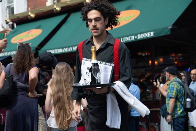 SOHO Waiters Race at SOHO, London, UK - Sun 19 July 2026 Waiters from various London restaurants take part in the annual SOHO Waiters Race, balancing a champagne bottle and a glass around SOHO in London, England, UK on Sunday 19 July 2026 as part of the SOHO Village Fete., Credit:Justin Ng Avalon UK, England, London, SOHO  Copyright: xJustinxNgx xAvalonx 1117372200