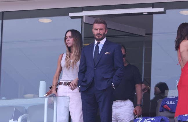 2026 World Cup Final - Beckham Family In The Stands - USA Victoria Beckham and David Beckham in the stands during the Closing ceremony ahead of the FIFA World Cup 2026 final football match between Spain and Argentina on July 19, 2026 in East Rutherford, NJ, USA. Photo by Charles Guerin ABACAPRESS.COM East Rutherford NJ United States  Copyright: xGuerinxCharles ABACAx