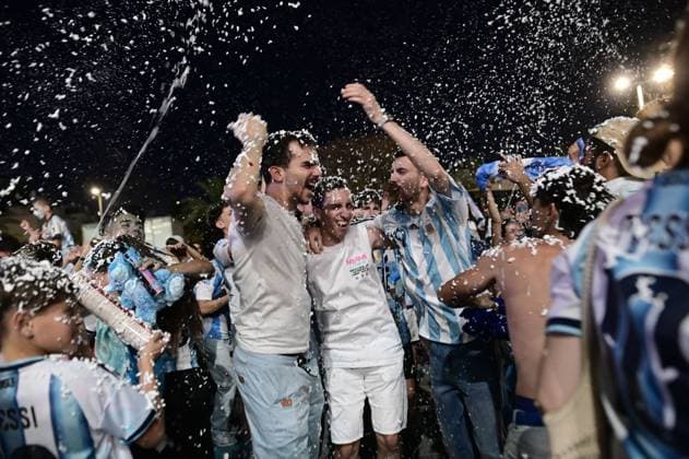 July 19, 2026, Tel-Aviv, Israel: TEL AVIV, ISRAEL Ã¢â‚¬ JULY 19, 2026: Thousands of football fans gather at Menora Mivtachim hall in Tel-Aviv to watch the final match of the World Cup between Argentina and Spain. JNA Press. Tel-Aviv Israel - ZUMAq101 20260719_zna_q101_222 Copyright: xTomerxNeubergx