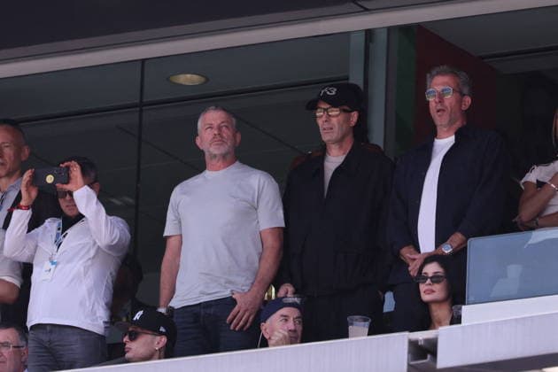 2026 World Cup Final - Zinedine Zidane In The Stands - USA French professional football manager and former player, Zinedine Yazid Zidane known as Zizou in the stands during the FIFA World Cup 2026 final football match between Spain and Argentina on July 19, 2026 at the New York Stadium in East Rutherford, NJ, USA. Photo by Charles Guerin ABACAPRESS.COM East Rutherford NJ United States  Copyright: xGuerinxCharles ABACAx