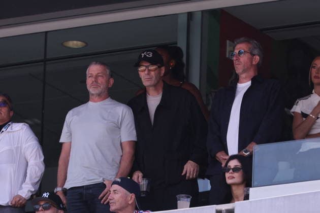 2026 World Cup Final - Zinedine Zidane In The Stands - USA French professional football manager and former player, Zinedine Yazid Zidane known as Zizou in the stands during the FIFA World Cup 2026 final football match between Spain and Argentina on July 19, 2026 at the New York Stadium in East Rutherford, NJ, USA. Photo by Charles Guerin ABACAPRESS.COM East Rutherford NJ United States  Copyright: xGuerinxCharles ABACAx