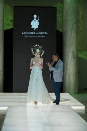 IPA86820097 - Rome Giovanni CannistrÃ ™s fashion show at the Rome Fashion Show Haute Couture 2026 at the Salone delle Colonne In the photo: Giovanni CannistrÃ  Copyright: xBArbaraxAmendolax xBarbaraxAmendolax 86820097
