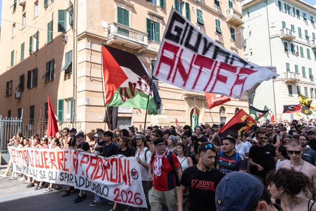 July 19, 2026, Genoa, Liguria, Italy: Twenty-five years after the 2001 G8 summit in Genoa, thousands of people took part in the Ã¢â‚¬oeIn any case, no regretsÃ¢â‚¬Â demonstration to commemorate Carlo Giuliani, a young man who died during the protests against the summit. His death, along with the police violence at the Diaz School and the Bolzaneto barracks, made the G8 summit one of the most discussed events in recent Italian history. Genoa Italy  - ZUMAs377 20260719_znp_s377_002 Copyright: xPietroxStariccox