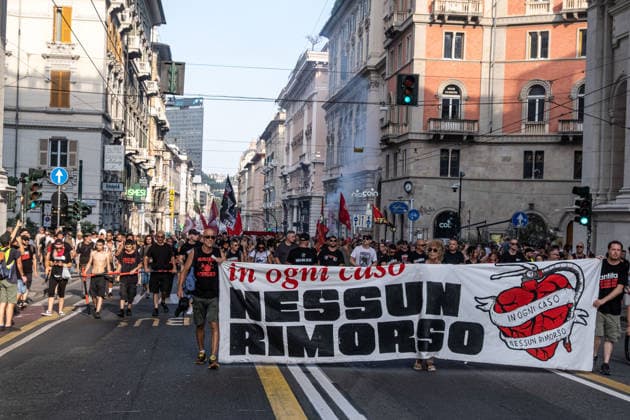 July 19, 2026, Genoa, Liguria, Italy: Twenty-five years after the 2001 G8 summit in Genoa, thousands of people took part in the Ã¢â‚¬oeIn any case, no regretsÃ¢â‚¬Â demonstration to commemorate Carlo Giuliani, a young man who died during the protests against the summit. His death, along with the police violence at the Diaz School and the Bolzaneto barracks, made the G8 summit one of the most discussed events in recent Italian history. Genoa Italy  - ZUMAs377 20260719_znp_s377_028 Copyright: xPietroxStariccox