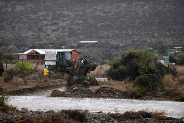 Coquimbo, July 19, 2026 In the municipality of Coquimbo, in the rural area of Tambillos, the Chilean Army is using heavy machinery to rescue families who have been cut off due to the flooding of the Alejandro Pizarro Aton streams in Chile, CHILE Aton 1173888  Copyright: AlejandroxPizarro AtonxChile