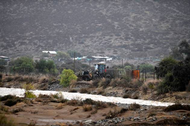 Coquimbo, July 19, 2026 In the municipality of Coquimbo, in the rural area of Tambillos, the Chilean Army is using heavy machinery to rescue families who have been cut off due to the flooding of the Alejandro Pizarro Aton stream in Chile, CHILE Aton 1173889  Copyright: AlejandroxPizarro AtonxChile