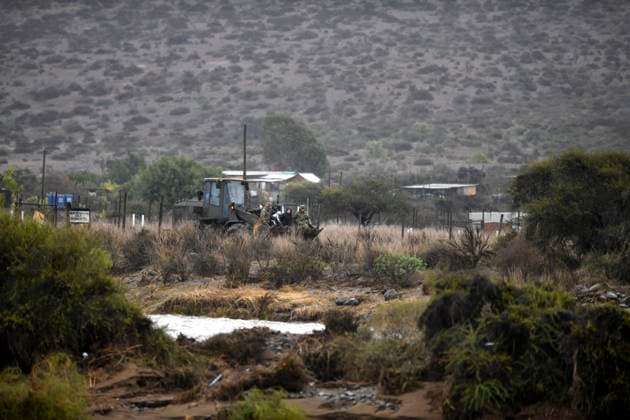 Coquimbo, July 19, 2026 In the municipality of Coquimbo, in the rural area of Tambillos, the Chilean Army is using heavy machinery to rescue families who have been cut off due to the flooding of the Alejandro Pizarro Aton stream in Chile, CHILE Aton 1173890  Copyright: AlejandroxPizarro AtonxChile