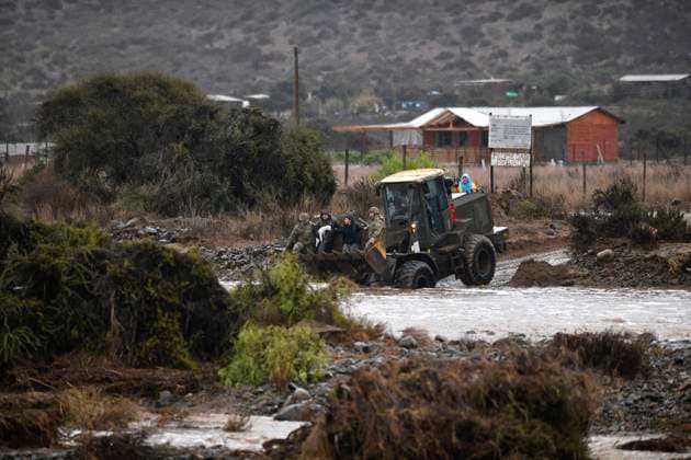 Coquimbo, July 19, 2026 In the municipality of Coquimbo, in the rural area of Tambillos, the Chilean Army is using heavy machinery to rescue families who have been cut off due to the flooding of the Alejandro Pizarro Aton streams in Chile, CHILE Aton 1173903  Copyright: AlejandroxPizarro AtonxChile
