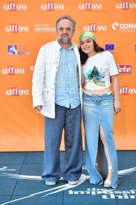 IPA86823515 - Giffoni Vallepiana Giffoni Festival 2026 Photocall Greta and the True Fairy Tales, Pictured: Berardo Carboni, Sara Ciocca  Copyright: xVincenzoxLandix xVincenzoxLandix 86823515