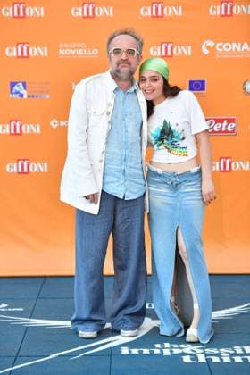 IPA86823516 - Giffoni Vallepiana Giffoni Festival 2026 Photocall Greta and the True Fairy Tales, Pictured: Berardo Carboni, Sara Ciocca  Copyright: xVincenzoxLandix xVincenzoxLandix 86823516