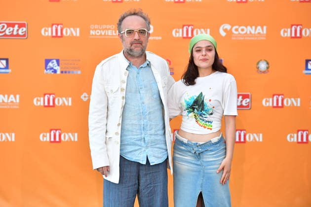 IPA86823518 - Giffoni Vallepiana Giffoni Festival 2026 Photocall Greta and the True Fairy Tales, Pictured: Berardo Carboni, Sara Ciocca  Copyright: xVincenzoxLandix xVincenzoxLandix 86823518